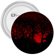 Dark Forest Jungle Plant Black Red Tree 3  Buttons by Semog4