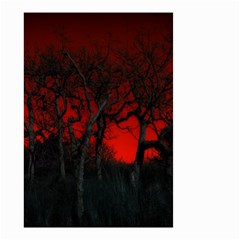 Dark Forest Jungle Plant Black Red Tree Small Garden Flag (two Sides) by Semog4