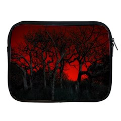 Dark Forest Jungle Plant Black Red Tree Apple Ipad 2/3/4 Zipper Cases by Semog4