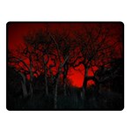 Dark Forest Jungle Plant Black Red Tree Two Sides Fleece Blanket (Small) 45 x34  Blanket Front