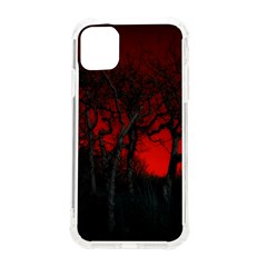 Dark Forest Jungle Plant Black Red Tree Iphone 11 Tpu Uv Print Case by Semog4