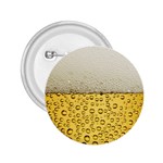 Texture Pattern Macro Glass Of Beer Foam White Yellow Art 2.25  Buttons Front