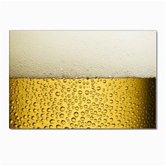 Texture Pattern Macro Glass Of Beer Foam White Yellow Art Postcard 4 x 6  (pkg Of 10) by Semog4