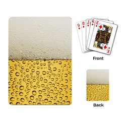 Texture Pattern Macro Glass Of Beer Foam White Yellow Art Playing Cards Single Design (rectangle) by Semog4