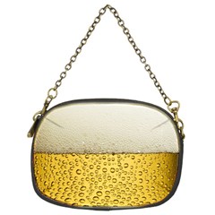 Texture Pattern Macro Glass Of Beer Foam White Yellow Art Chain Purse (two Sides) by Semog4