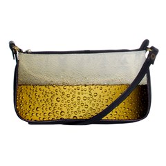 Texture Pattern Macro Glass Of Beer Foam White Yellow Art Shoulder Clutch Bag by Semog4