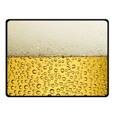 Texture Pattern Macro Glass Of Beer Foam White Yellow Art Fleece Blanket (small) by Semog4