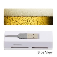 Texture Pattern Macro Glass Of Beer Foam White Yellow Art Memory Card Reader (stick) by Semog4