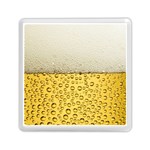 Texture Pattern Macro Glass Of Beer Foam White Yellow Art Memory Card Reader (Square) Front