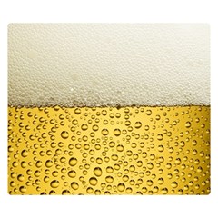 Texture Pattern Macro Glass Of Beer Foam White Yellow Art Two Sides Premium Plush Fleece Blanket (small) by Semog4