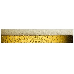 Texture Pattern Macro Glass Of Beer Foam White Yellow Art Large Premium Plush Fleece Scarf  by Semog4