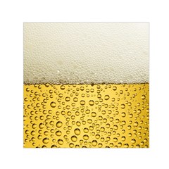 Texture Pattern Macro Glass Of Beer Foam White Yellow Art Square Satin Scarf (30  X 30 ) by Semog4