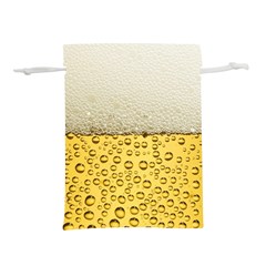 Texture Pattern Macro Glass Of Beer Foam White Yellow Art Lightweight Drawstring Pouch (s) by Semog4