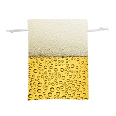 Texture Pattern Macro Glass Of Beer Foam White Yellow Art Lightweight Drawstring Pouch (l) by Semog4