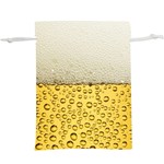 Texture Pattern Macro Glass Of Beer Foam White Yellow Art Lightweight Drawstring Pouch (XL) Front