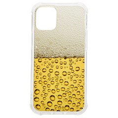 Texture Pattern Macro Glass Of Beer Foam White Yellow Art Iphone 12 Mini Tpu Uv Print Case	