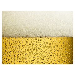 Texture Pattern Macro Glass Of Beer Foam White Yellow Art Two Sides Premium Plush Fleece Blanket (extra Small)