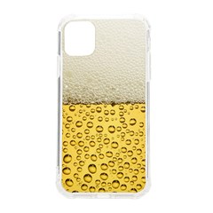 Texture Pattern Macro Glass Of Beer Foam White Yellow Art Iphone 11 Tpu Uv Print Case by Semog4