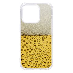 Texture Pattern Macro Glass Of Beer Foam White Yellow Art Iphone 14 Pro Tpu Uv Print Case