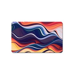 Wave Of Abstract Colors Magnet (name Card) by Semog4