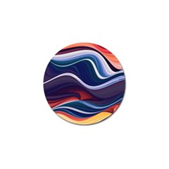 Wave Of Abstract Colors Golf Ball Marker by Semog4