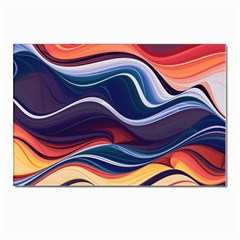 Wave Of Abstract Colors Postcards 5  X 7  (pkg Of 10) by Semog4