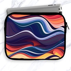 Wave Of Abstract Colors Apple Ipad 2/3/4 Zipper Cases by Semog4