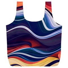 Wave Of Abstract Colors Full Print Recycle Bag (xxxl) by Semog4