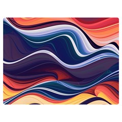 Wave Of Abstract Colors Premium Plush Fleece Blanket (extra Small)