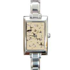 Vintage old fashioned antique Rectangle Italian Charm Watch