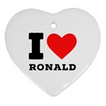 I love ronald Heart Ornament (Two Sides) Front