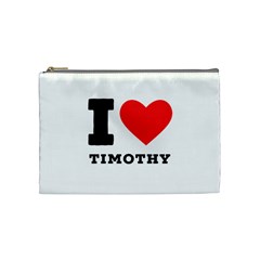 I Love Timothy Cosmetic Bag (medium) by ilovewhateva