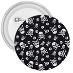 Skull-crossbones-seamless-pattern-holiday-halloween-wallpaper-wrapping-packing-backdrop 3  Buttons Front