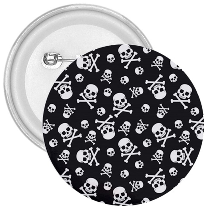 Skull-crossbones-seamless-pattern-holiday-halloween-wallpaper-wrapping-packing-backdrop 3  Buttons