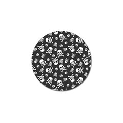 Skull-crossbones-seamless-pattern-holiday-halloween-wallpaper-wrapping-packing-backdrop Golf Ball Marker (10 Pack) by Ravend