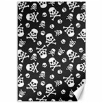 Skull-crossbones-seamless-pattern-holiday-halloween-wallpaper-wrapping-packing-backdrop Canvas 12  x 18  11.88 x17.36  Canvas - 1