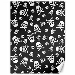 Skull-crossbones-seamless-pattern-holiday-halloween-wallpaper-wrapping-packing-backdrop Canvas 36  X 48  by Ravend