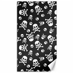 Skull-crossbones-seamless-pattern-holiday-halloween-wallpaper-wrapping-packing-backdrop Canvas 40  X 72  by Ravend