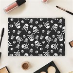 Skull-crossbones-seamless-pattern-holiday-halloween-wallpaper-wrapping-packing-backdrop Cosmetic Bag (Large) Back