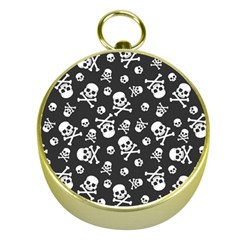 Skull-crossbones-seamless-pattern-holiday-halloween-wallpaper-wrapping-packing-backdrop Gold Compasses by Ravend