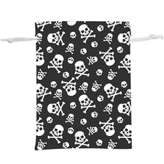 Skull-crossbones-seamless-pattern-holiday-halloween-wallpaper-wrapping-packing-backdrop Lightweight Drawstring Pouch (xl)