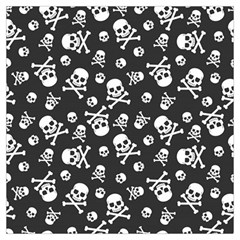 Skull-crossbones-seamless-pattern-holiday-halloween-wallpaper-wrapping-packing-backdrop Lightweight Scarf  by Ravend