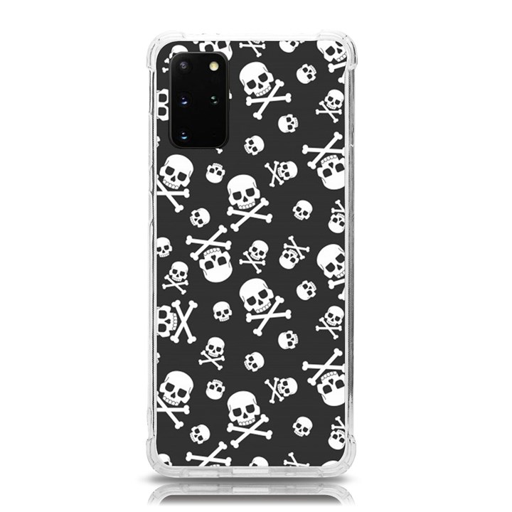 Skull-crossbones-seamless-pattern-holiday-halloween-wallpaper-wrapping-packing-backdrop Samsung Galaxy S20Plus 6.7 Inch TPU UV Case