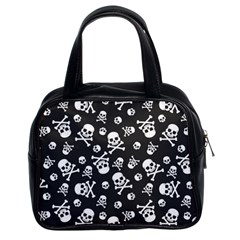 Skull-crossbones-seamless-pattern-holiday-halloween-wallpaper-wrapping-packing-backdrop Classic Handbag (two Sides) by Ravend