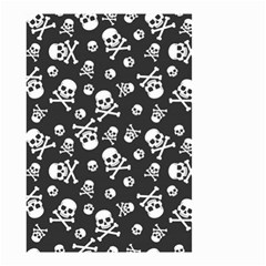 Skull-crossbones-seamless-pattern-holiday-halloween-wallpaper-wrapping-packing-backdrop Small Garden Flag (two Sides) by Ravend