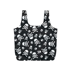 Skull-crossbones-seamless-pattern-holiday-halloween-wallpaper-wrapping-packing-backdrop Full Print Recycle Bag (s) by Ravend