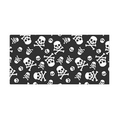 Skull-crossbones-seamless-pattern-holiday-halloween-wallpaper-wrapping-packing-backdrop Yoga Headband by Ravend