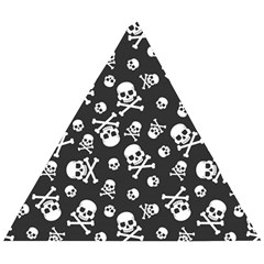 Skull-crossbones-seamless-pattern-holiday-halloween-wallpaper-wrapping-packing-backdrop Wooden Puzzle Triangle by Ravend