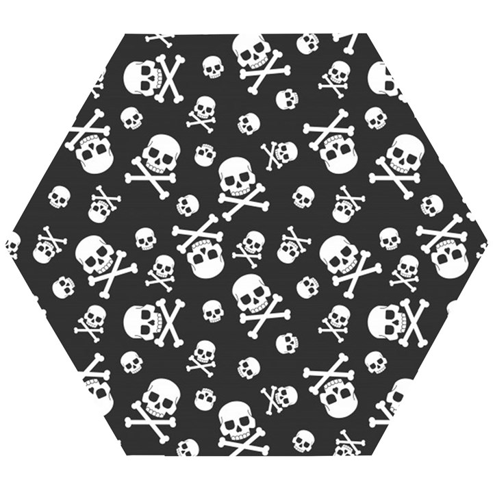 Skull-crossbones-seamless-pattern-holiday-halloween-wallpaper-wrapping-packing-backdrop Wooden Puzzle Hexagon