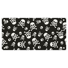 Skull-crossbones-seamless-pattern-holiday-halloween-wallpaper-wrapping-packing-backdrop Banner And Sign 6  X 3  by Ravend